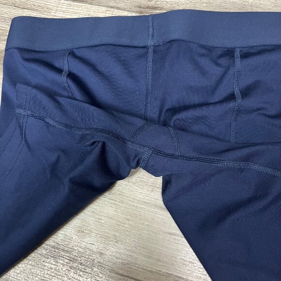 Nike Athletic Dri-Fit Mid Rise Fitted Spandex Shorts Navy Blue Women’s Size M - Picture 5 of 9